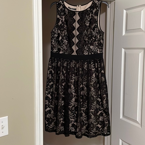 London Style Black Lace Fit & Flare Dress - Picture 4 of 8